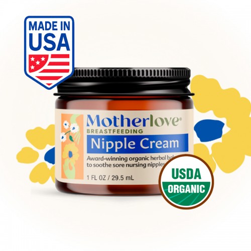 Motherlove Nipple Cream 1oz | lanolin-free organic herbal balm | Made in USA | Organic